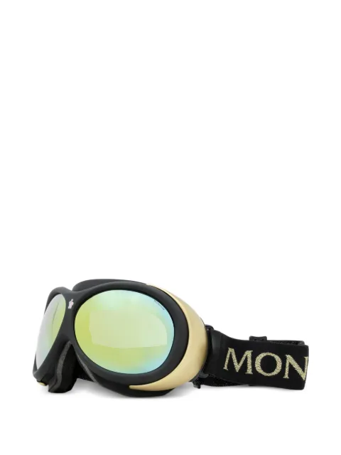 Moncler Eyewear rounded-lens jacquard ski goggles Black ML013005L00