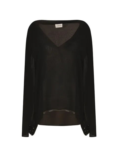 Parah V-neck top Black D311690RPRESS013