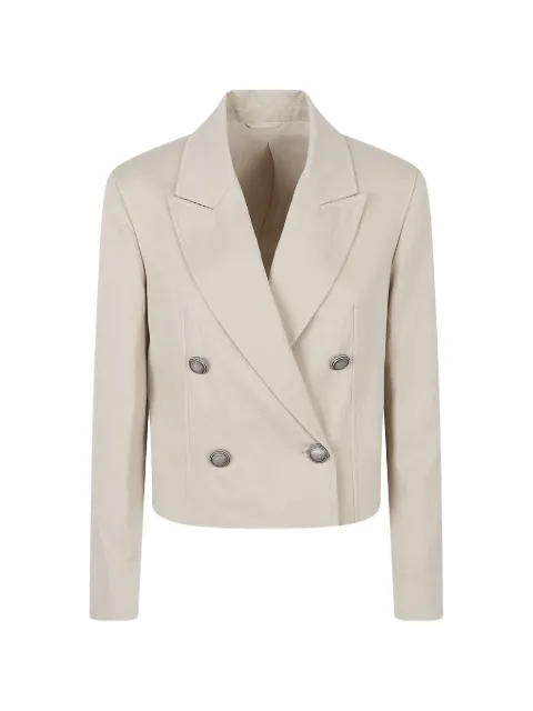 Brunello Cucinelli double-breasted blazer Neutrals ML1207231C9195