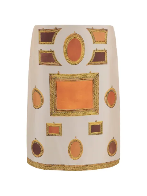 Versace frame-print mini skirt Neutrals 10246901A17951