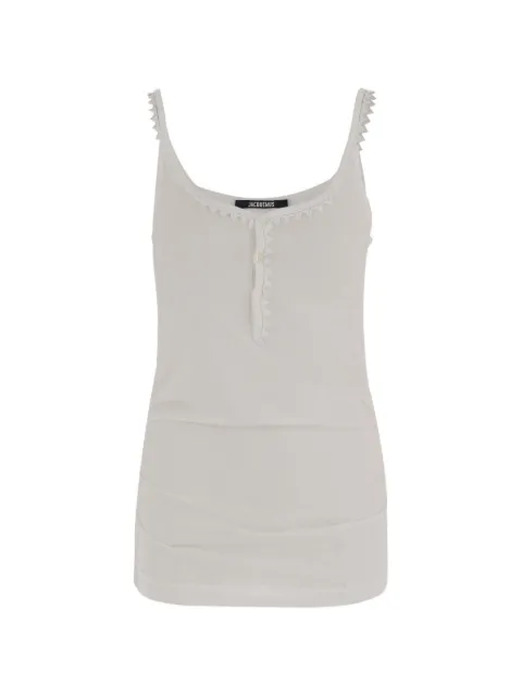 Jacquemus Le Debardeur Clavela ruched top White TSW00567AJ00189