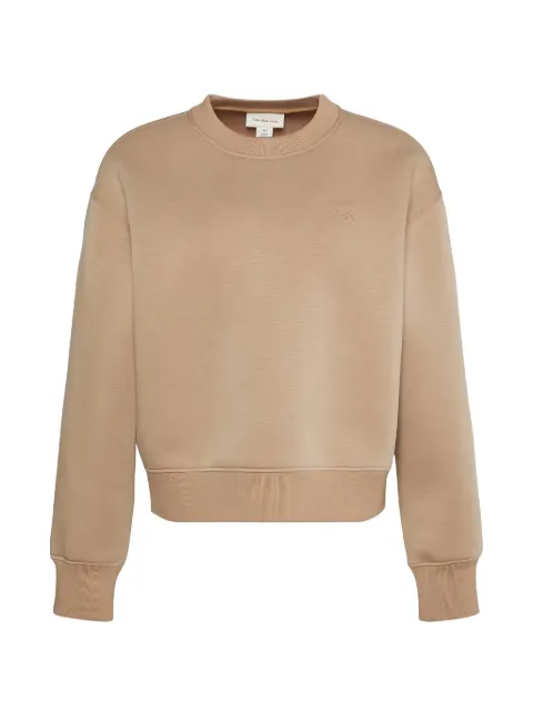 Calvin Klein logo-embroidered sweatshirt Neutrals LV047E227GPAI