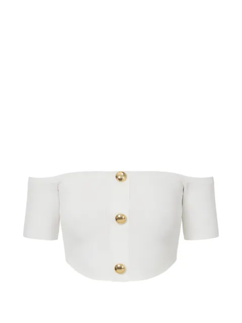 Elisabetta Franchi top in knit fabric White TK86B62E2