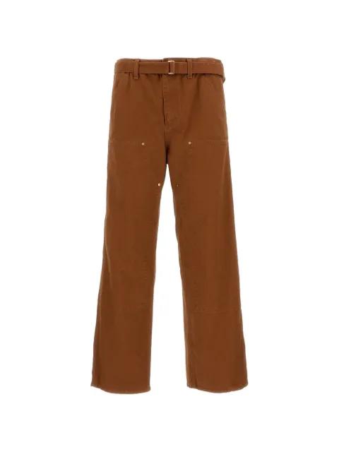 sacai x Carhartt belted trousers Brown 2500991S642