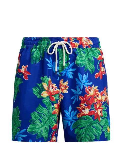 Polo Ralph Lauren floral-print drawstring swim shorts Blue 710B13659001