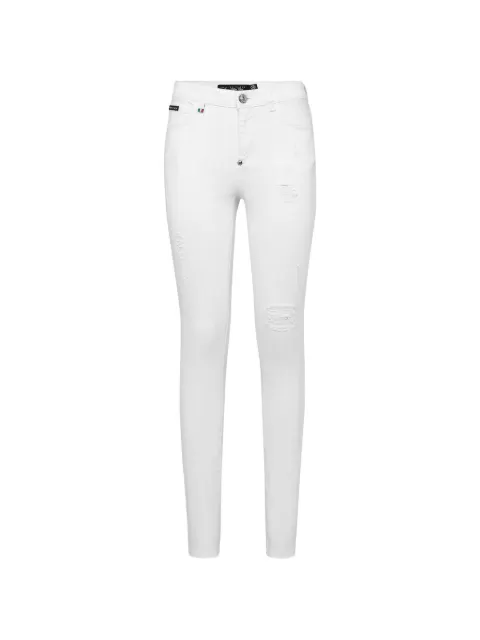 Philipp Plein distressed jeans White P19CWDT1077PDE004N