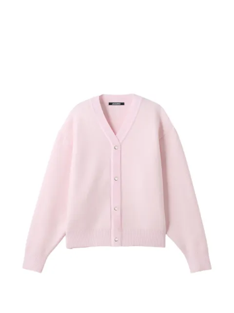 Jacquemus The Dopio V-neck cardigan Pink CDW00828AK00185