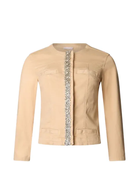LIU JO jacket with jewel appliqués Neutrals WA6262T367AP9253
