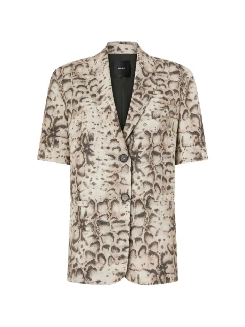 PINKO short-sleeved jacket with snake print Neutrals 106879A3BL