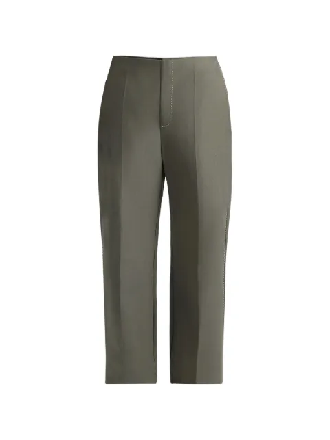 Manière De Voir Henri foldover trousers Green MAN3357