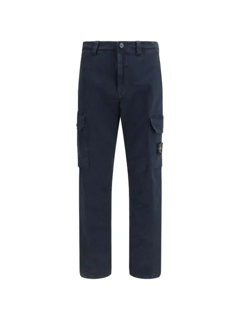 Stone Island Compass-badge cargo trousers Blue L1S153100011S0004