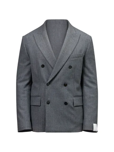 Paolo Pecora pinstriped double-breasted blazer Grey L0313090R881