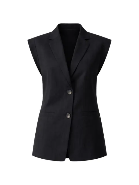 LIU JO linen-blend waistcoat Black WA6369T481822222