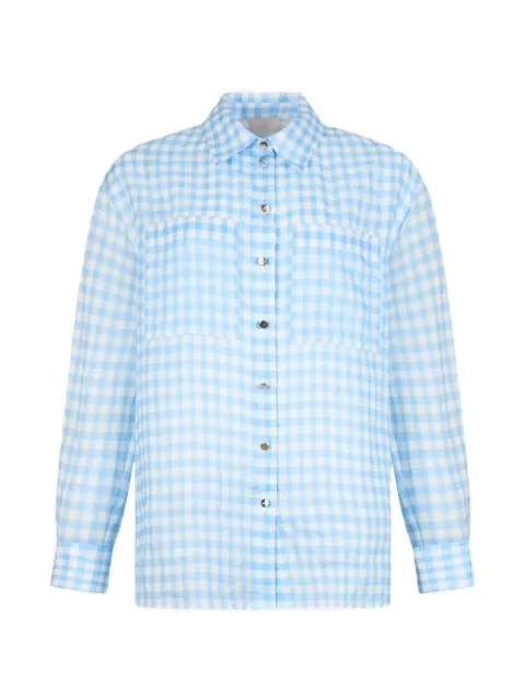 LIU JO vichy shirt Blue WA6302T9426P9242