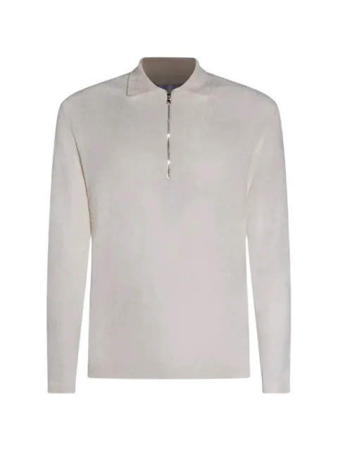 SEVEN GAUGE textured zip polo shirt Neutrals PUL103724201
