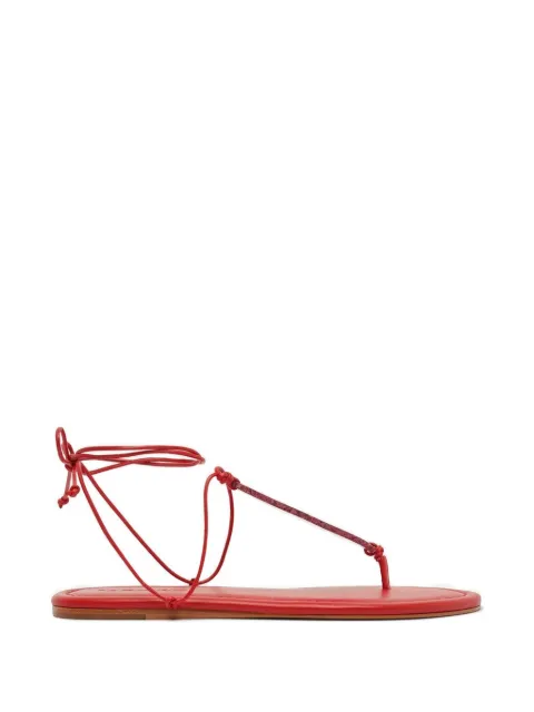 FARM Rio tie stone sandals Red 354812