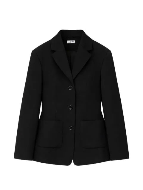 LOEWE single-breasted wool blazer Black S540Y03XBU