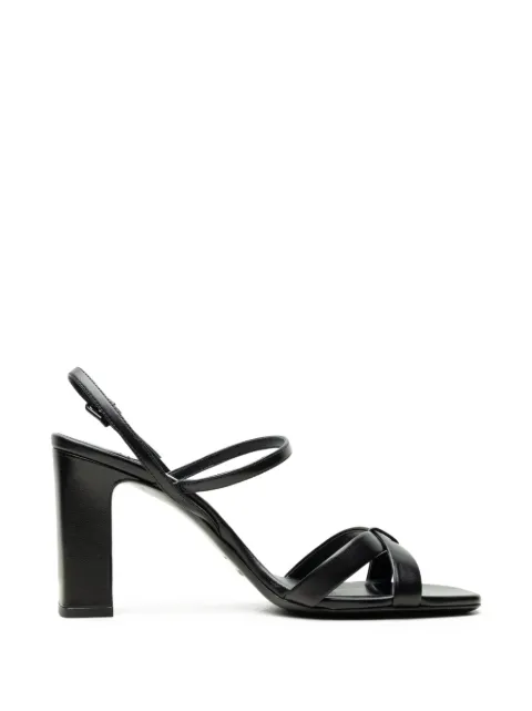 Jimmy Choo Elsy block heel 85 black nappa leather sandals Black ELSYBH85NAP