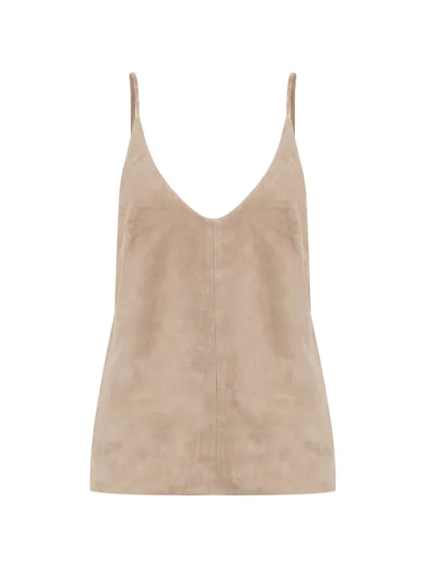 St. Agni suede low-back cami top Neutrals W2621354ETH