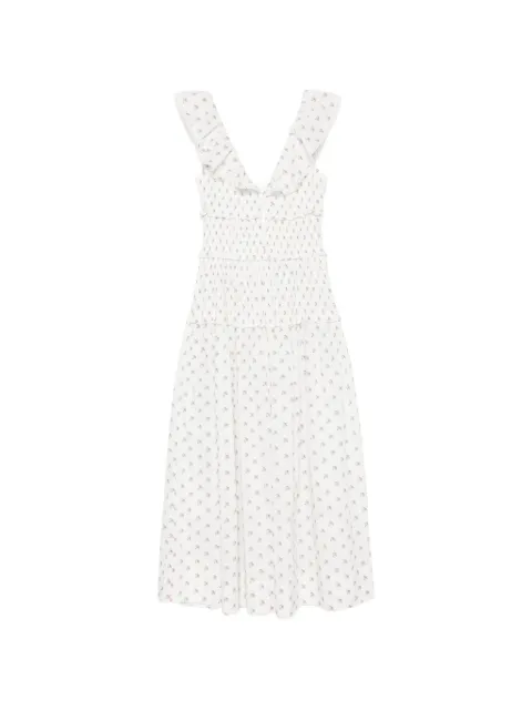 DÔEN Sorina floral-print midi dress White 486420455