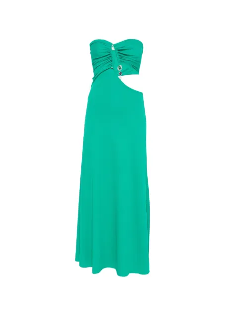 Christopher Esber crystal-pendant strapless maxi dress Green 26023293