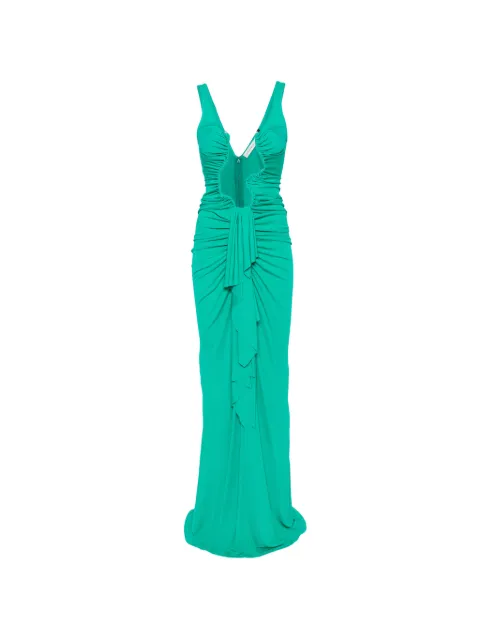 Christopher Esber draped maxi dress Green 25013556