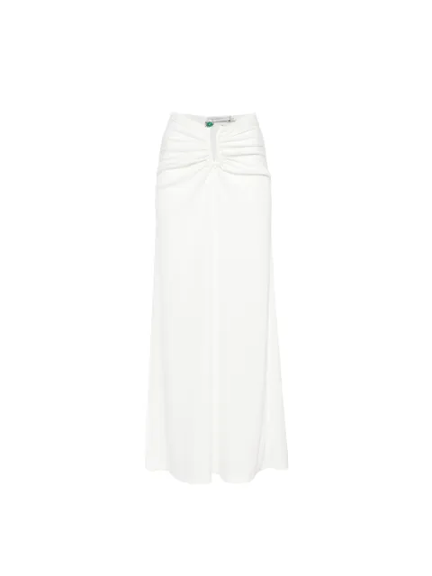 Christopher Esber Droplet crystal-embellished ruched maxi skirt White 26024232