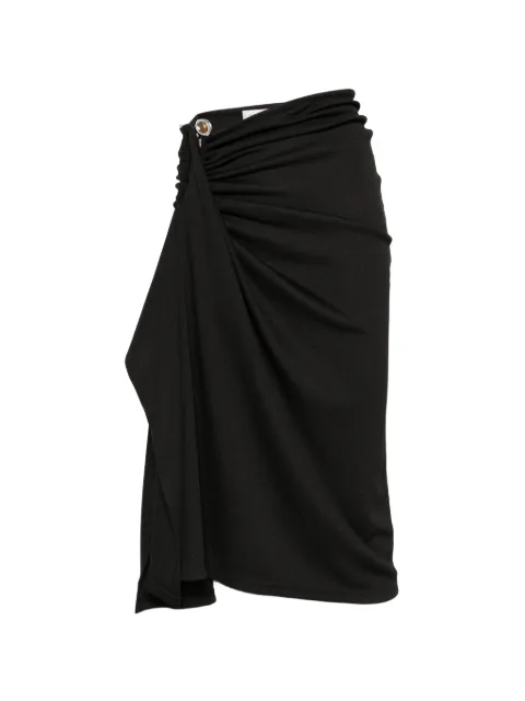 Christopher Esber crystal-clasp cascade midi skirt Black 26024159