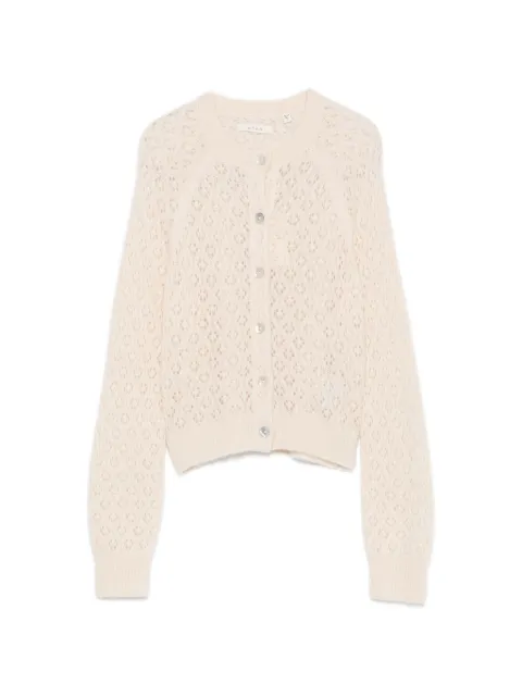 DÔEN Petra pointelle-knit cardigan Neutrals 17254320P