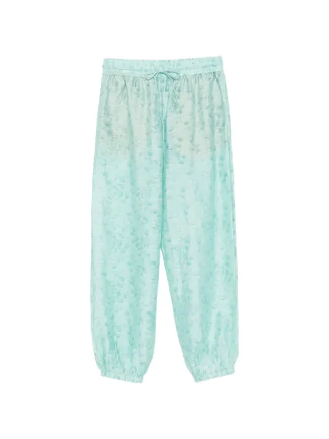 Christopher Esber Light Leak jacquard trousers Green 26025228