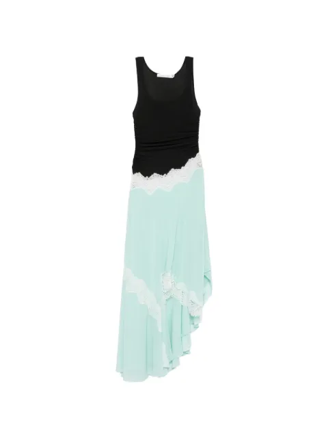 Christopher Esber lace-trim gathered dress Neutrals 25023448