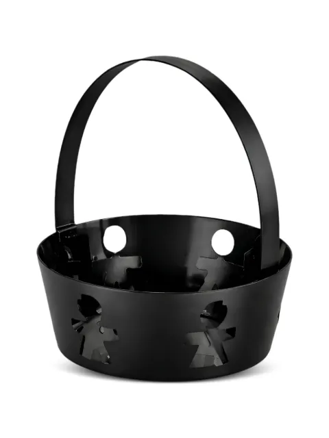 Alessi round-handle basket (13cm) Black AKK14