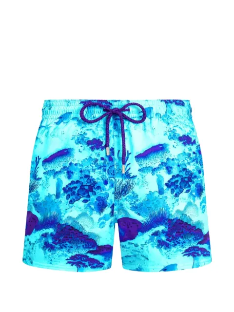 Vilebrequin Moorise coral-print swim shorts Blue MOORISEEF118618