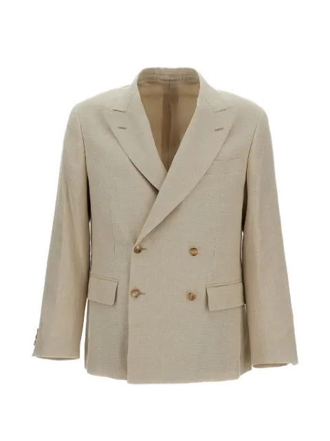 Kaptain Sunshine double-breasted blazer Neutrals KS26SJK17ASHGREY