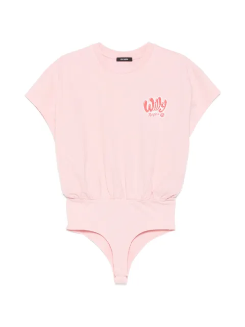 Willy Chavarria logo-print bodysuit Pink WCJSY0225073
