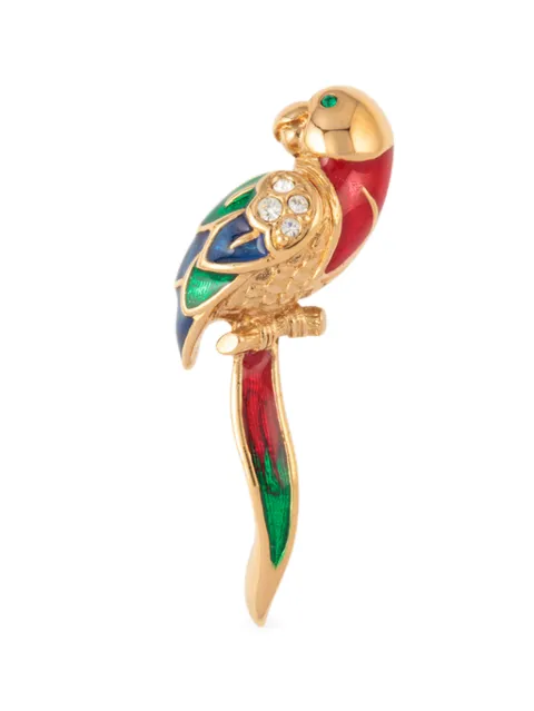 Susan Caplan Vintage 1980s Attwood & Sawyer Parrot brooch Gold PN025072