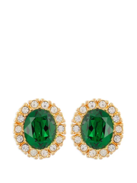 Christian Dior Pre-Owned 1980s clip-on earrings Green ER026527