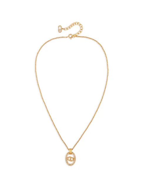 Christian Dior Pre-Owned 1980s chain-link necklace Gold NL025671
