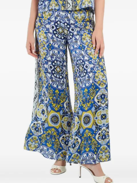 Derhy wide-leg printed trousers Blue P6600213