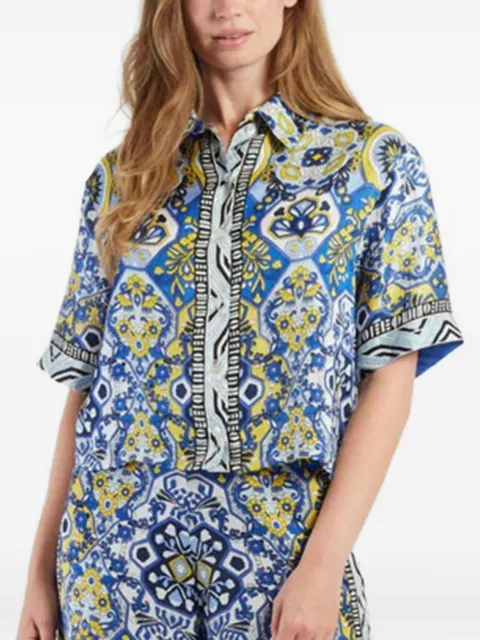 Derhy patterned shirt Blue P6200523