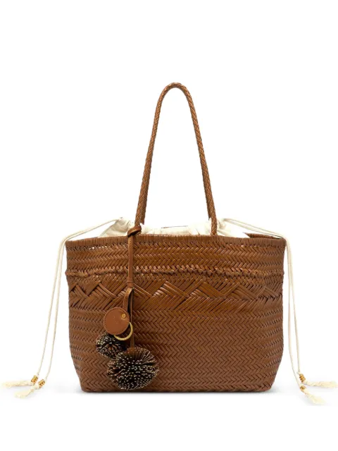 GIANNI CHIARINI Paloma drawstring woven tote bag Brown BS11372COMMPLINT206