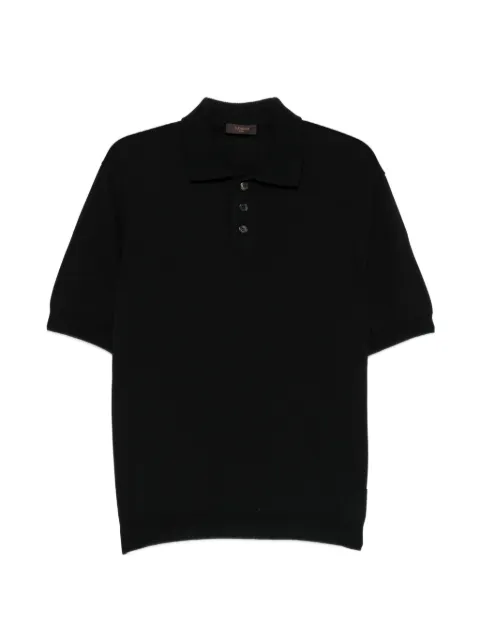 Zanone button short-sleeve polo shirt Black 810332ZN399