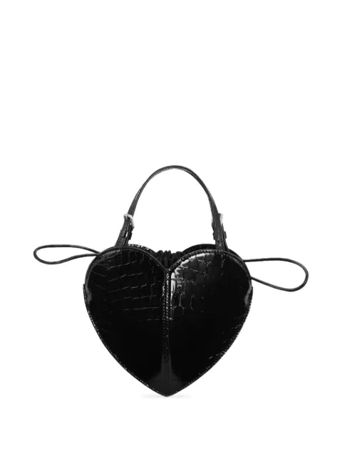 ROTATE BIRGER CHRISTENSEN The Heart croc-effect heart bag Black 116427100