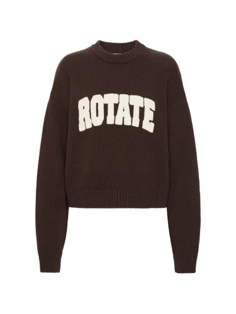 ROTATE BIRGER CHRISTENSEN crew-neck sweater Brown 1165123088