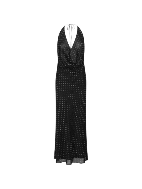 ROTATE BIRGER CHRISTENSEN chiffon halterneck dress Black 116988000