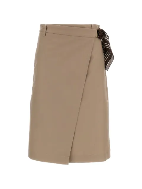 True Royal tie-detail midi skirt Neutrals G75F8508