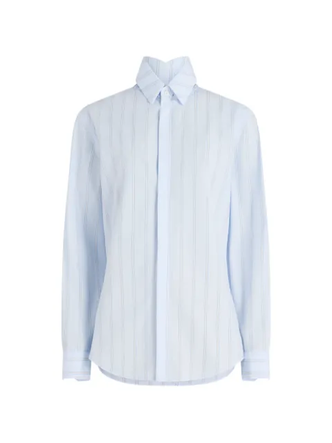 Jean Paul Gaultier pinstriped collar shirt Blue 2602UST058W0995601