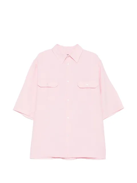 Willy Chavarria Corcoran short-sleeve flap-pocket shirt Pink WCSHT0054