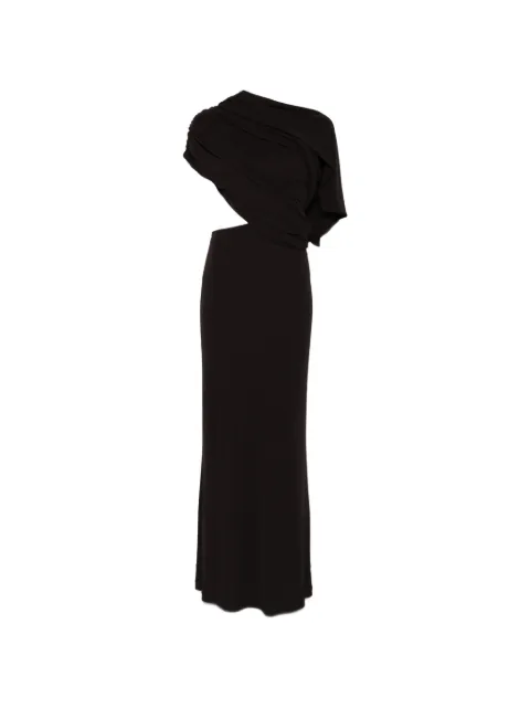 Alberta Ferretti draped maxi skirt set Brown A04380124