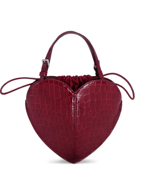 ROTATE BIRGER CHRISTENSEN croc-effect heart-shaped clutch bag Red 1164272691